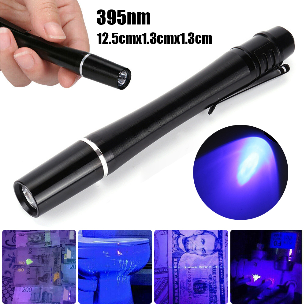 1x LED UV latarka ultrafioletowy latarka Blacklight 395NM lampa kontrolna