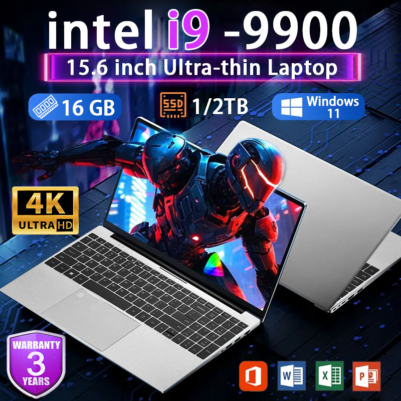 Nuovo Laptop Intel Core i9 9900 Gaming 15.6'' con Windows 11, 16GB RAM, SSD da 1TB/2TB, Sblocco con Impronta Digitale, Tastiera Retroilluminata, PC per Ufficio e Tempo Libero