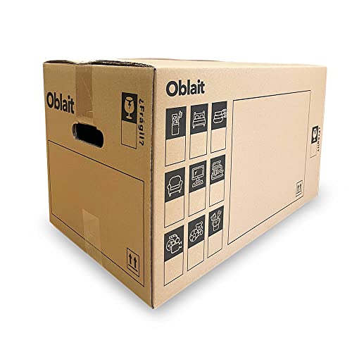 กล่องกระดาษแข็ง50x30x30ซม. | แพ็ค10กล่องที่มีด้ามจับ | ย้าย, การจัดส่ง, การจัดเก็บ, การขนส่ง, ทนมาก | ทำในสเปนด้วยกระดาษแข็งคู่เสริม