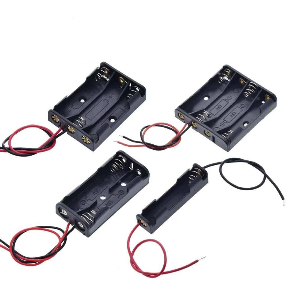 Aaa Größe 7 Batterie halter mit Kabel 1 2 3 4 Steckplätze