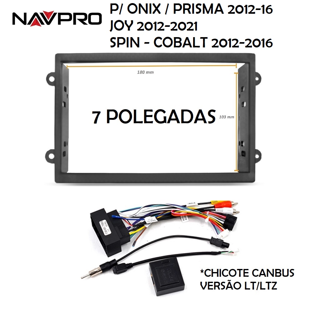 Voor Gm Onix Kobalt Spin Prisma Joy 12 A 16 Frame En Aansluitkabels Voor Multimedia Center Installatie 7 "Navpro Caska