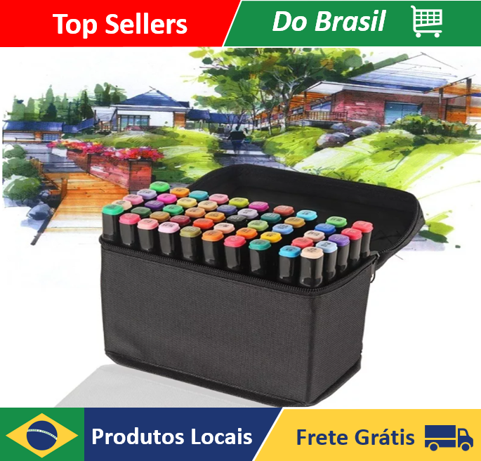 Rotulador de doble cabeza de 40 colores, conjunto artístico para estudiantes, papelería, suministros escolares, tienda de productos