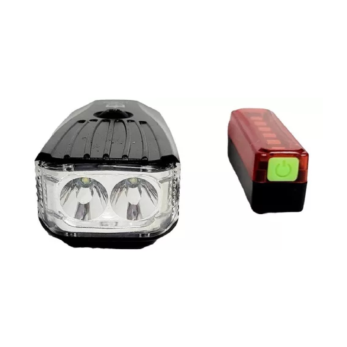 Headlight Kit Bike Led Rechargeable Rear Flashlight Usb Black Lt8535