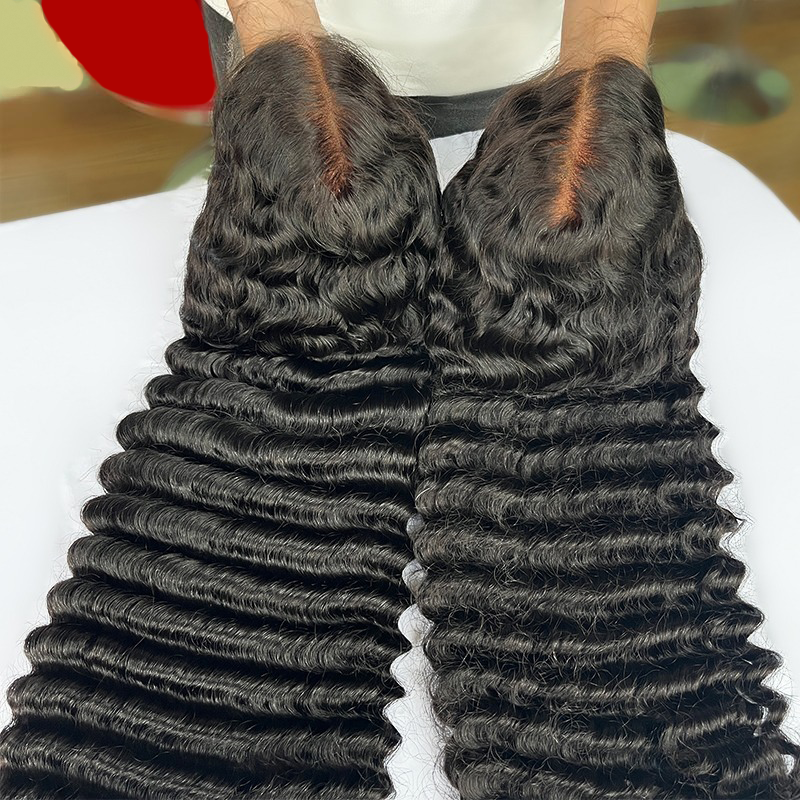 Peruki z włosów ludzkich 300% Burmese Curly, peruki typu lace front 13x6 HD, bez kleju, gotowe do założenia, wstępnie wyregulowane, peruki typu lace frontal z głębokimi falami, 100% włosy ludzkie.