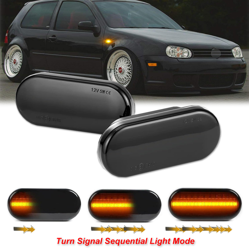 2x dynamiczny kierunkowskaz boczny LED do VW Bora Golf 3 4 MK4 Jette Lupo Passat Z2 3BG Polo SB6 SEAT Ibiza T5