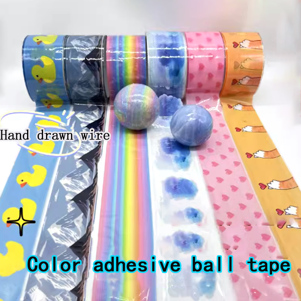 DIY Dekompression klebriges Kugelband, Spielzeug Dekompression farbige Klebebänder für Erwachsene, klebriges Spielzeug, Weihnachten und Neujahr