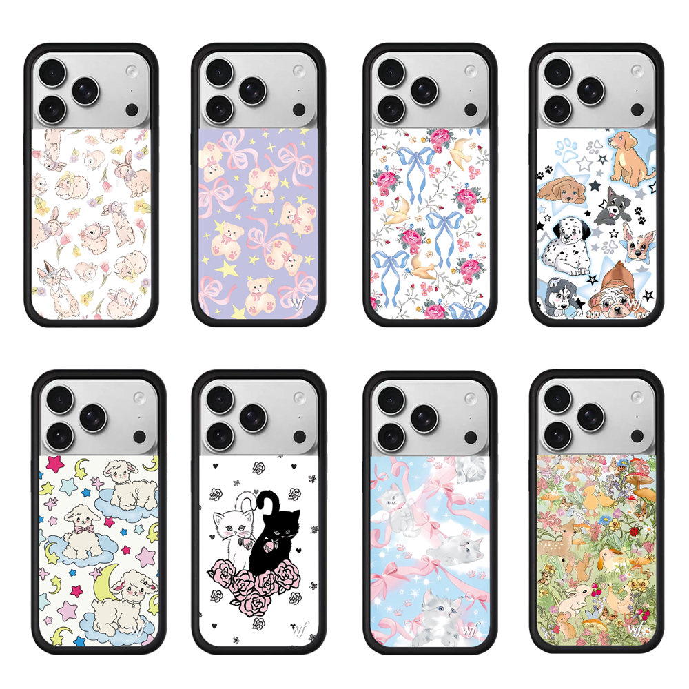 Fiore di campo INS 3D WF Simpatico cucciolo di coniglio Custodia per telefono del fumetto per 17 Pro Max 12 13 14 15 Pigeon 16 Plus 16 15 pro gattino Agnello Copertura