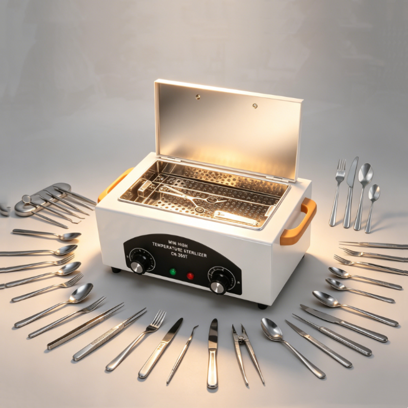 220 ° Armoire de désinfection électrique pour outils, stérilisateur à chaleur sèche en acier inoxydable pour ciseaux et outils de manucure de salon de beauté, minuterie 0-120 min, armoire de désinfection à chaleur sèche avec minuterie et température régla