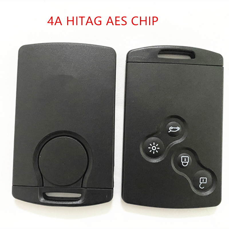 Keyless go handsfree cartão inteligente remoto chave do carro com 4 botões 433mhz pcf7945 4a chip para renault clio iv 4 captur 2009-2017
