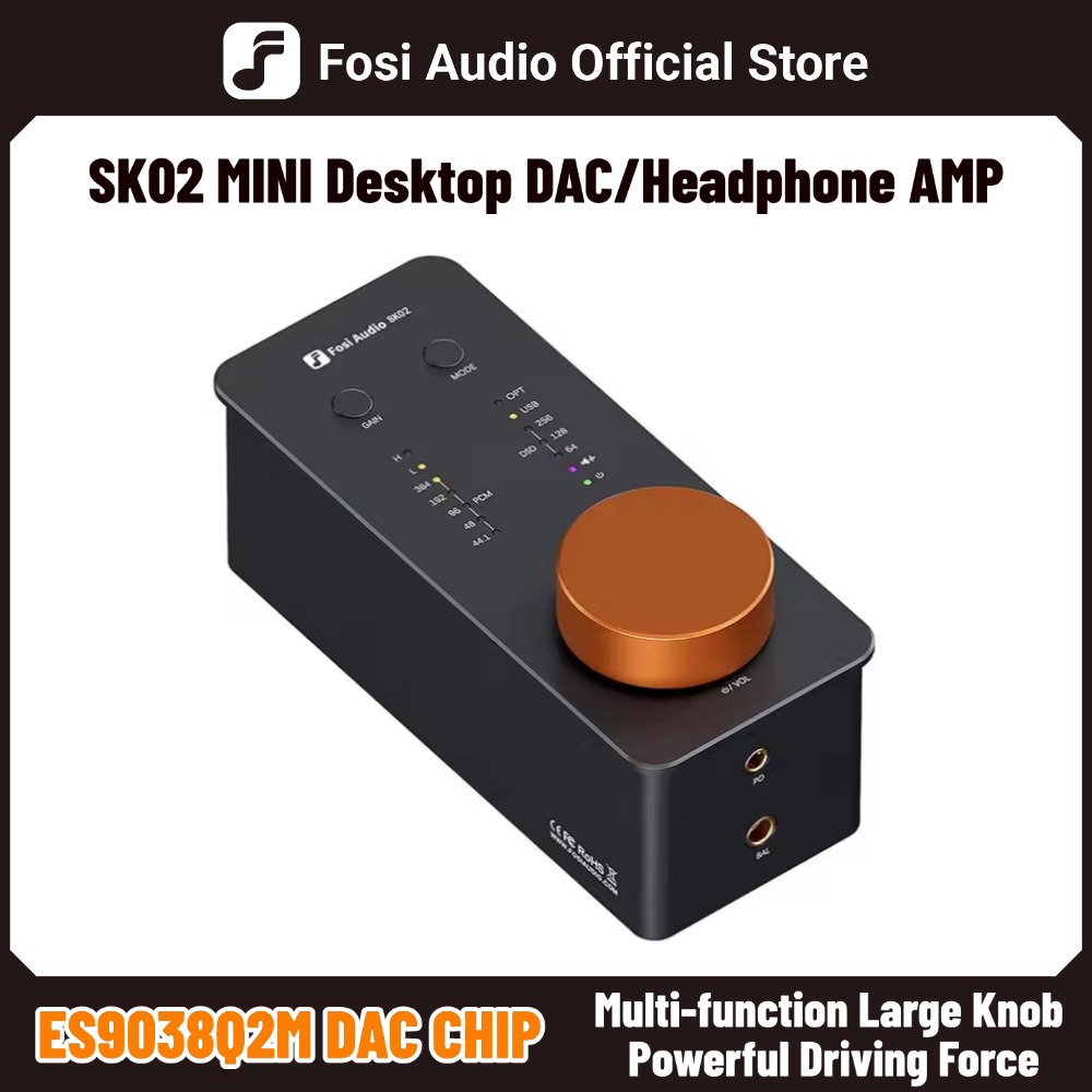 Fosi Audio SK02 USB DAC amplificateur de casque amplificateur décodeur Audio Support DSD 256 PCM pour casque équilibré 3.5MM et 4.4MM