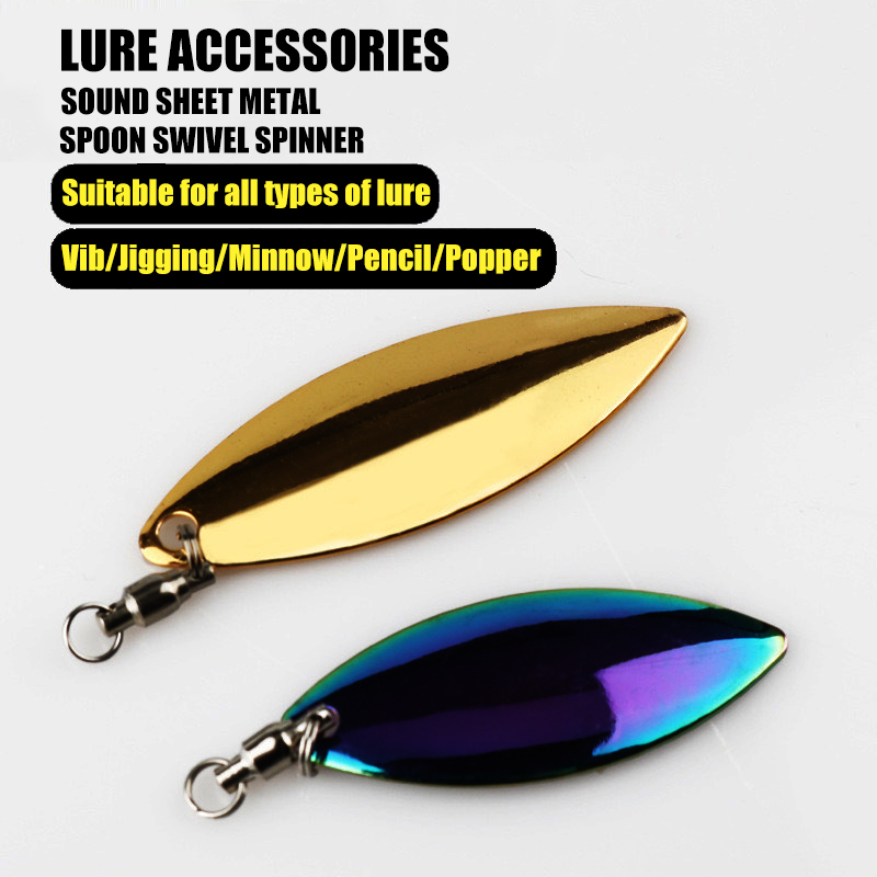 Aksesoris Umpan Ekor FLASH Sendok Berisik Reflektif Daun WILLOW Menyilaukan Warna Putar SPINNER VIB JIGGING Pensil Ikan Kecil Cocok
