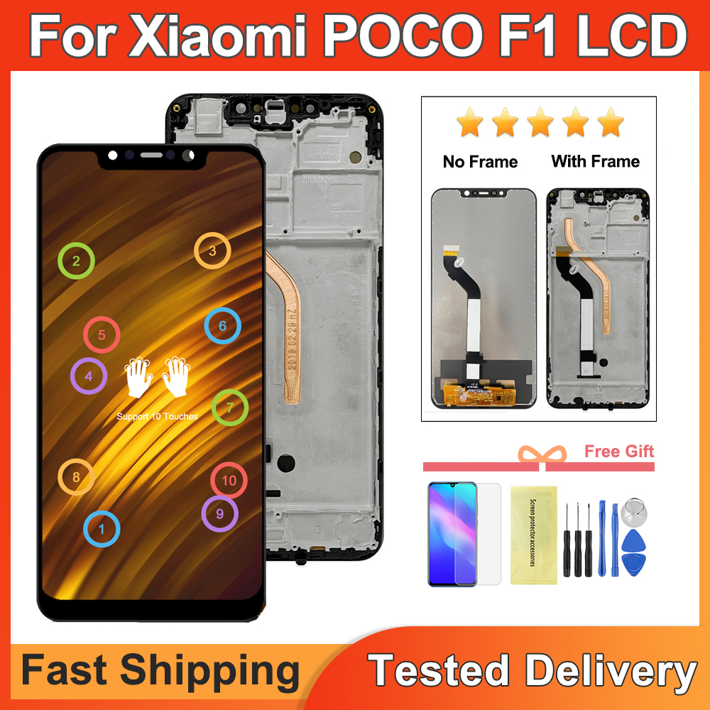 6.18 "aaa Qualität LCD-Rahmen für Xiaomi Poco phone F1 LCD-Bildschirm für Poco F1 LCD-Bildschirm ersetzen