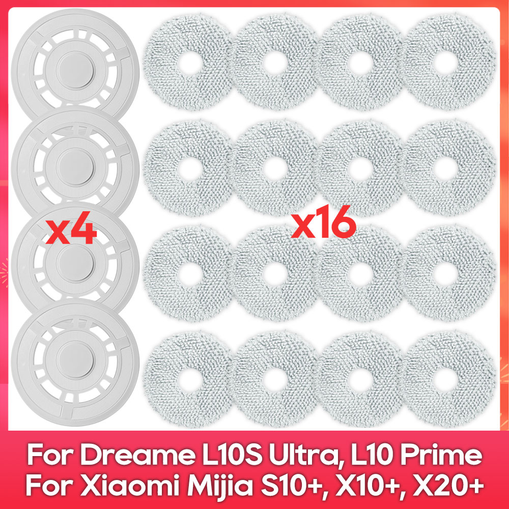 Совместимо с ( Dreame L10S Ultra, L10S Pro, L10 Prime, S10 Pro, Xiaomi S10+, X10+, X20+, B101CN ) Крепление держателя поддона для швабры.