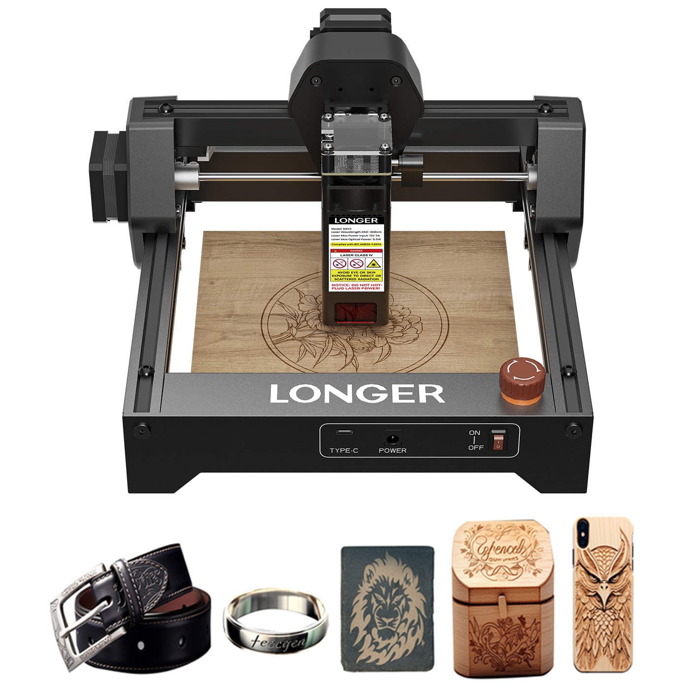 RAY5 Mini 5.5W 3.5W 2.5W Laserowa Grawerka Maszyna do Grawerowania DIY Drewno Akryl Skóra Metal Świąteczny Prezent dla Córki Biurkowy Zestaw do Olejów