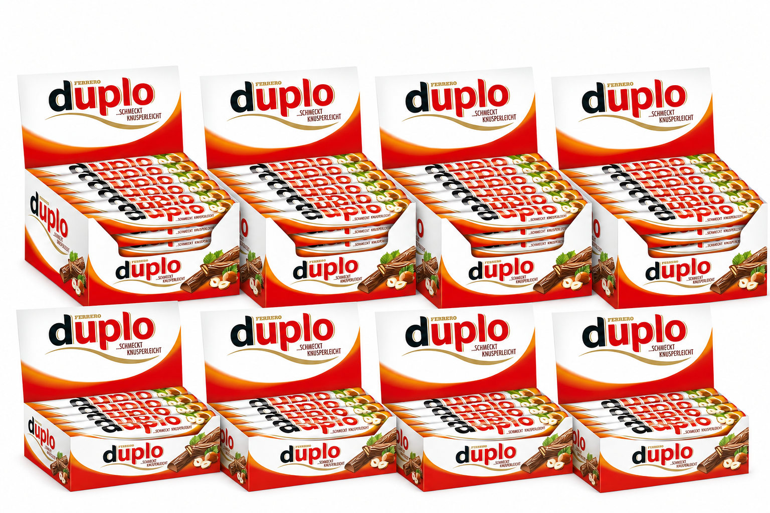 Ferrero Duplo Classic 8x Display 40er 728g – 320 Schokoriegel à 18,2g – Großpackung Milchschokolade