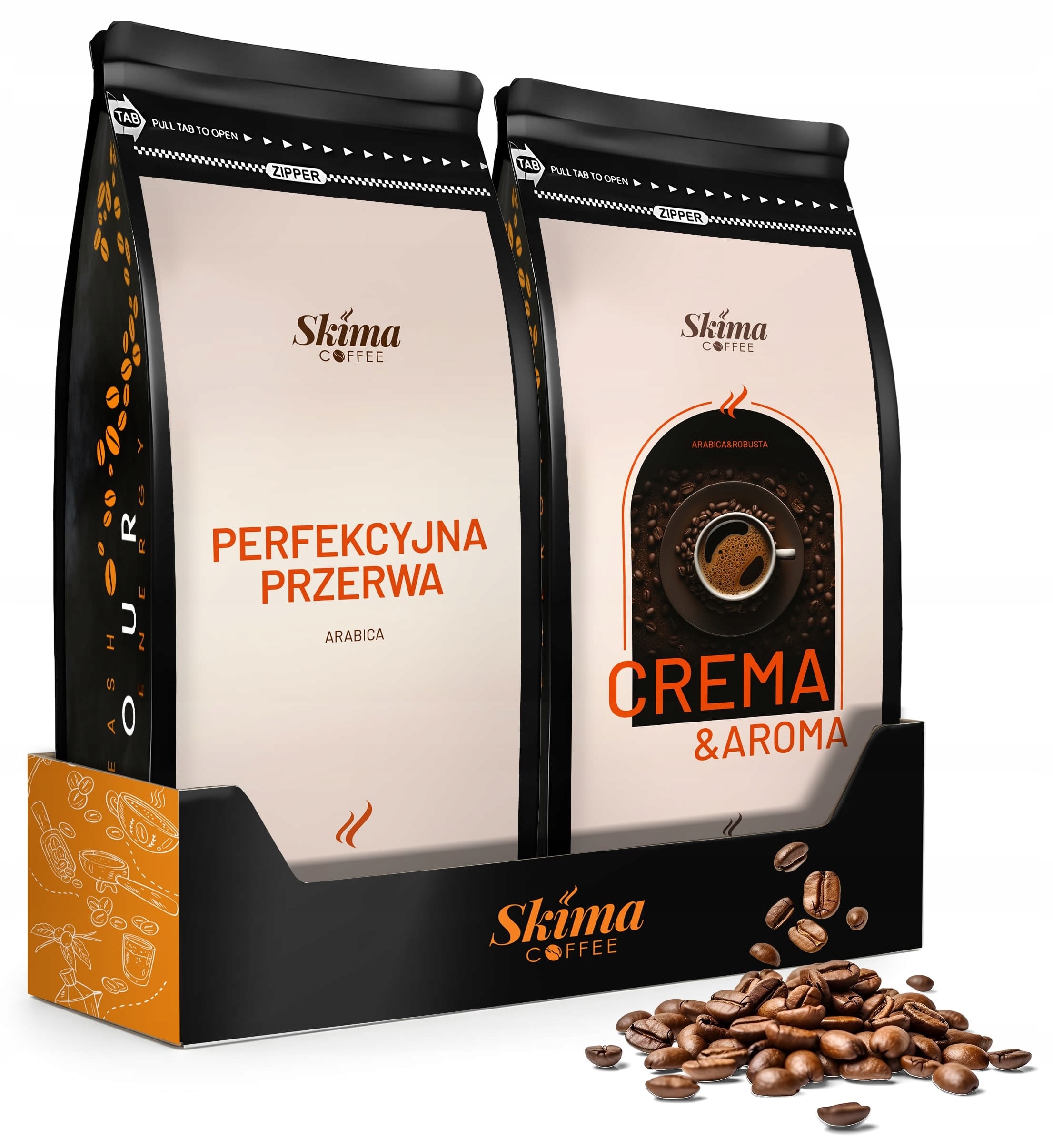 2x1kg Kaffeebohnen CREMA&AROMA/PERFECT BREAK für Espressomaschinen + KOSTENLOSES Geschenk