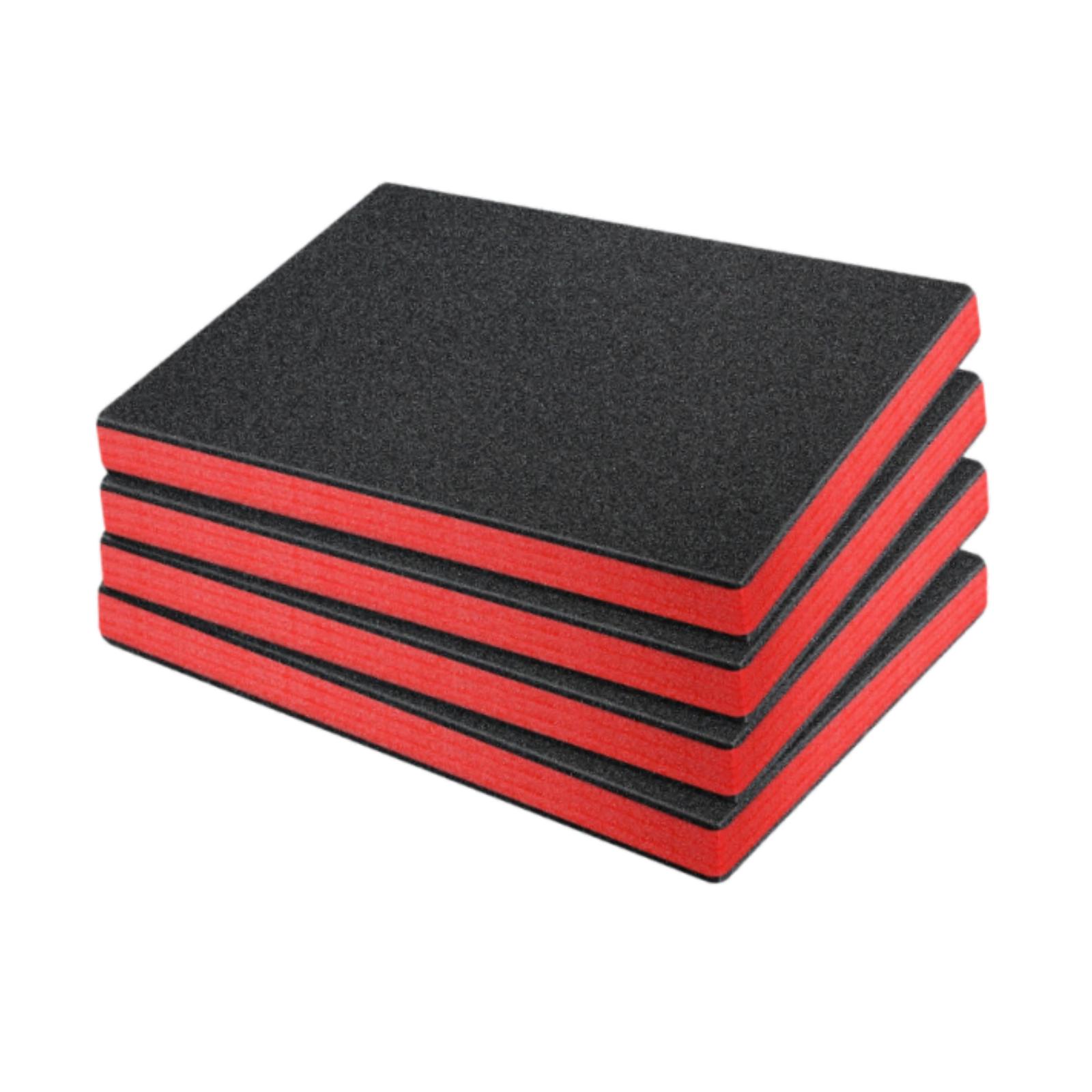 4 stuks snijdbare gereedschapskist schuiminzetstukken DIY Floral Craft schuimvellen dempingsmateriaal voor camera opbergkoffer tafelblad miniaturen