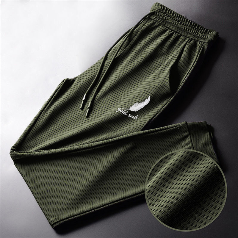 Pantaloni ad asciugatura rapida moda uomo pantaloni da Jogging leggeri da trekking pantaloni da corsa traspiranti da allenamento palestra pantaloni sportivi legati alla caviglia