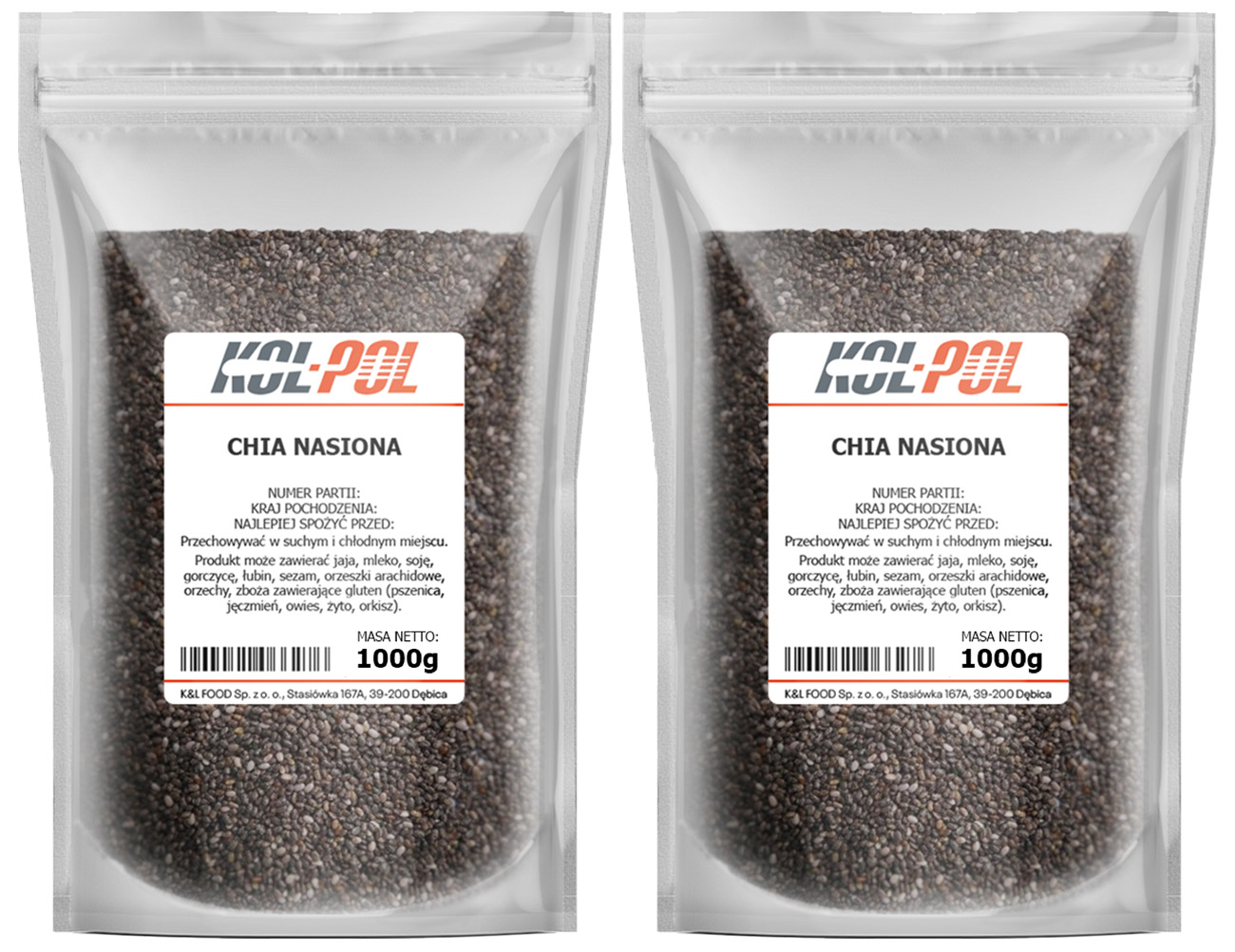 NASIONA CHIA 2kg – szałwia hiszpańska, wysoka jakość | Idealne do smoothie i zdrowych potraw