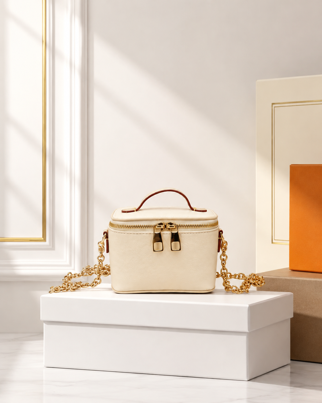 Borsa da Donna di Lusso Nuova Collezione 2026, Borsa Cosmetica in Tela 14x10cm con Tracolla, Senza Scatola