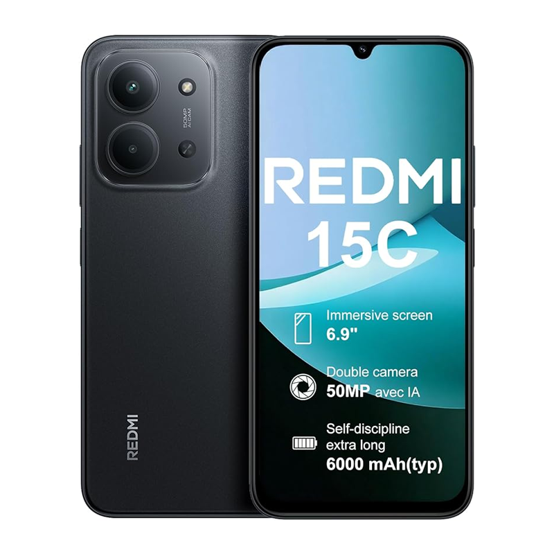 【Marke+】Globale Version Redmi 15C 4G Mobiltelefon 50MP AI Dual Kamera 6000mAh 33W Schnellladendes Mobiltelefon Smartphone