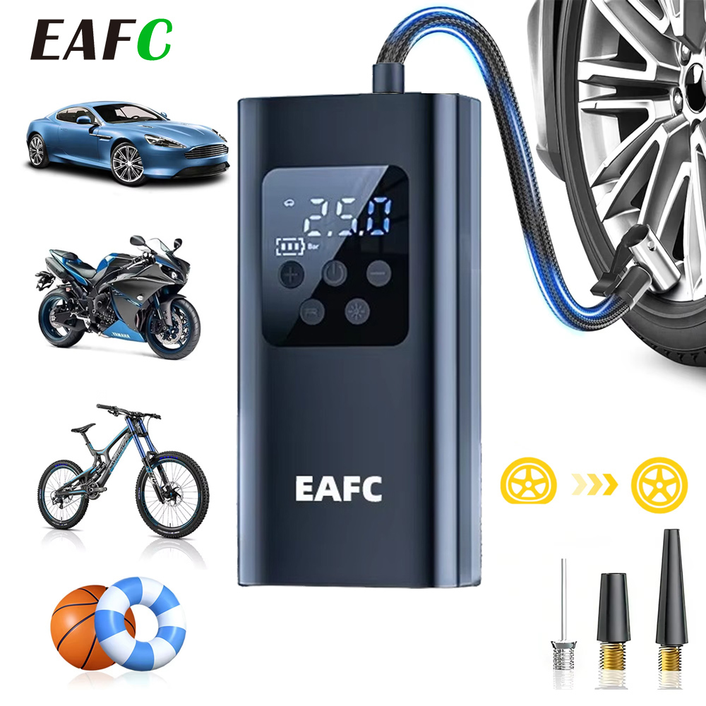Draadloze autoluchtpomp 150PSI elektrische bandenpomp Draagbare luchtcompressor voor motorfiets, autobanden en ballen
