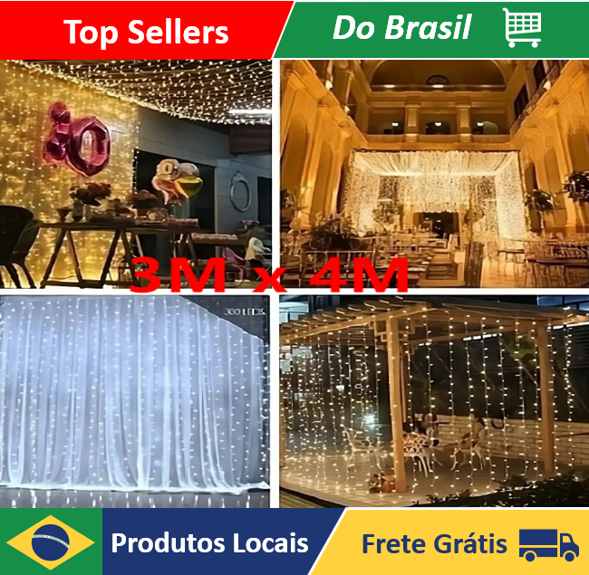 400 Curtain Leds 3x4 Lights Christmas Decoration Parties Weddings-Neverdie