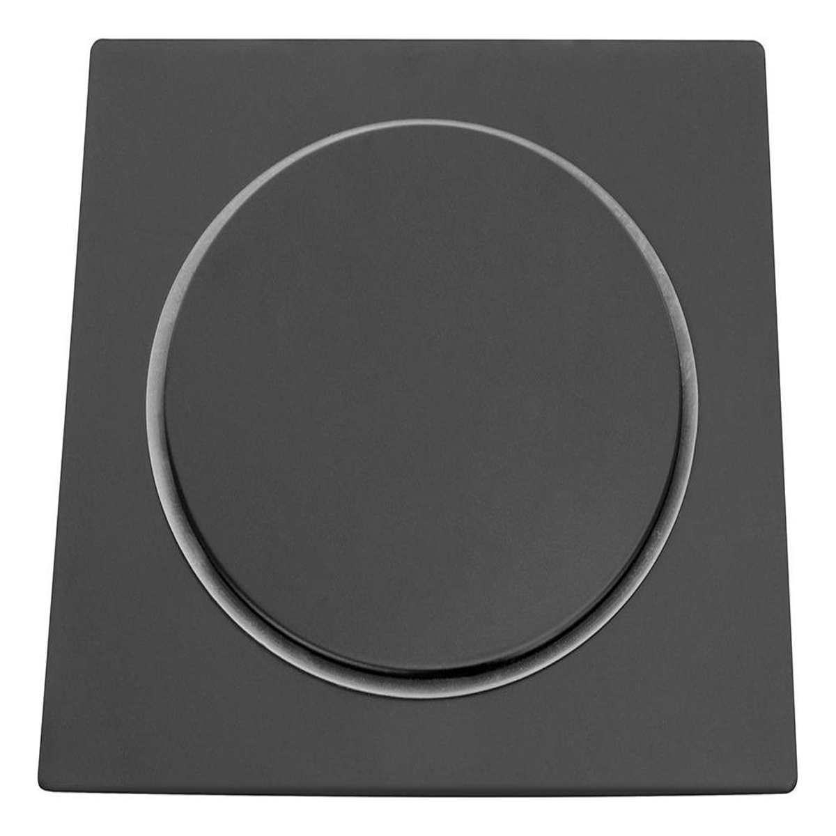 Ralo Inteligente Click 15x15 Quadrado De Banheiro Inox Preto Fosco F902p