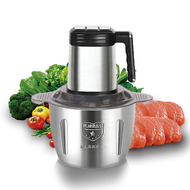 Moedores de Carne Elétricos 304 Aço Inoxidável, Triturador de alimentos, Fatiador Vegetal Multifuncional, Chopper, Mincer