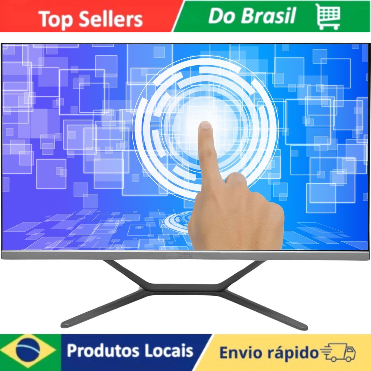 Computador All-In-One 23,8 ''Full HD IPS 60Hz Tela Touch Intel Core i5 3320 8GB RAM 256GB SSD PC Com Wi-Fi 5G Bluetooth