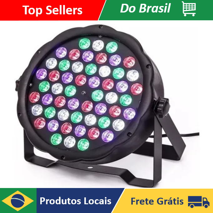 NEVERDIE STORE-canhó Refletor, 54 LED, Rgbw, Bivolt, Dmx, estroboscópico Digital, envío rápido PARA TODO O BRASIL