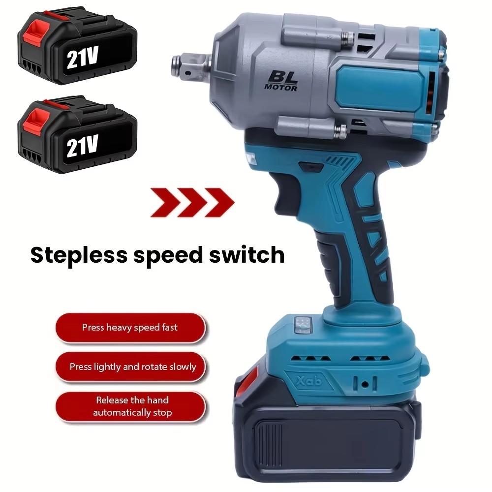 Llave de impacto eléctrica inalámbrica de 3000N.m, 1/2 ", llave eléctrica sin escobillas de velocidad Variable, herramienta eléctrica para batería Makita de 18-21V