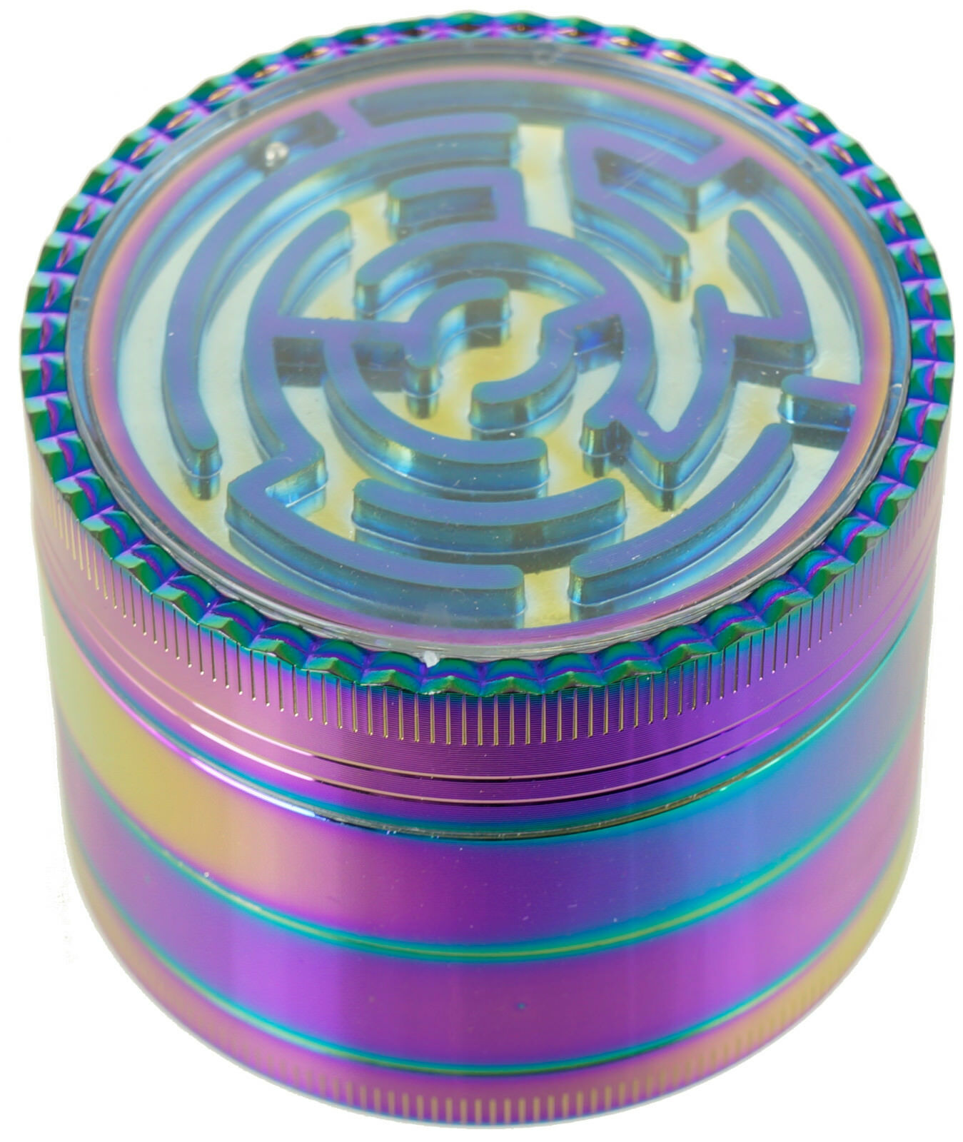 2.45 "Labyrinth Top 4 Stück Mühle Kräuter Gewürz brecher Regenbogen Farbe