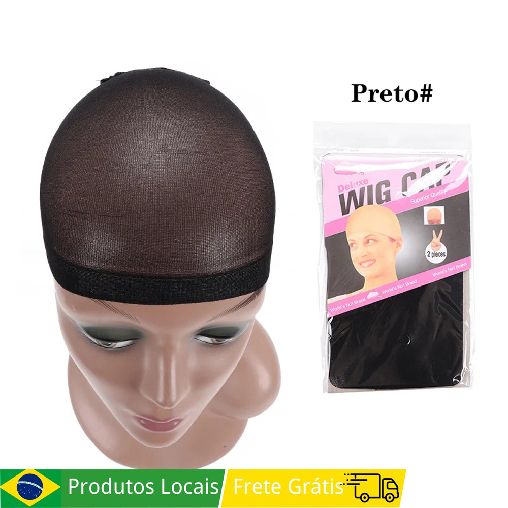Touca Lace rede Malha de NYLON esticável Para fazer perucas, 1แพ็ค = 2ชิ้น, tamanho livre, Alta qualidade Renda