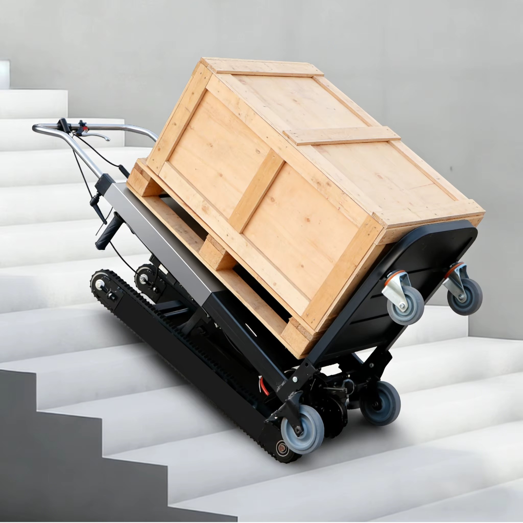 Carro de Transporte con Ruedas para Subir Escaleras, para Entrega de Electrodomésticos, Capacidad de Carga de 300 kg, Carro Industrial para Transporte Suave de Refrigeradores por Escaleras