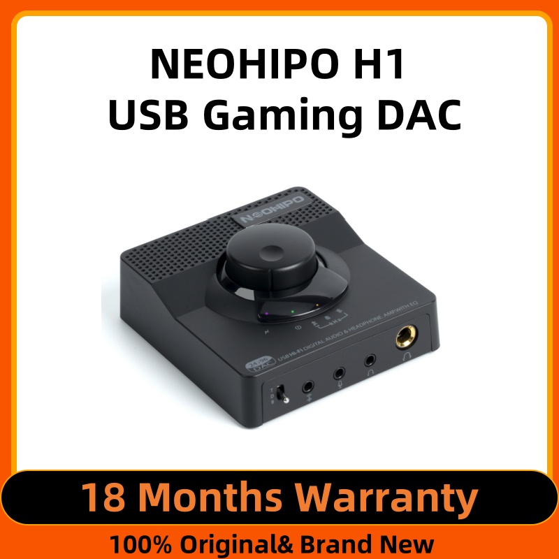 NEOHIPO H1 USB Gaming DAC amplificateur de casque pour PS5/PC/MAC amplificateur de casque Portable Support 3.5MM/6.35MM/micro/EQ