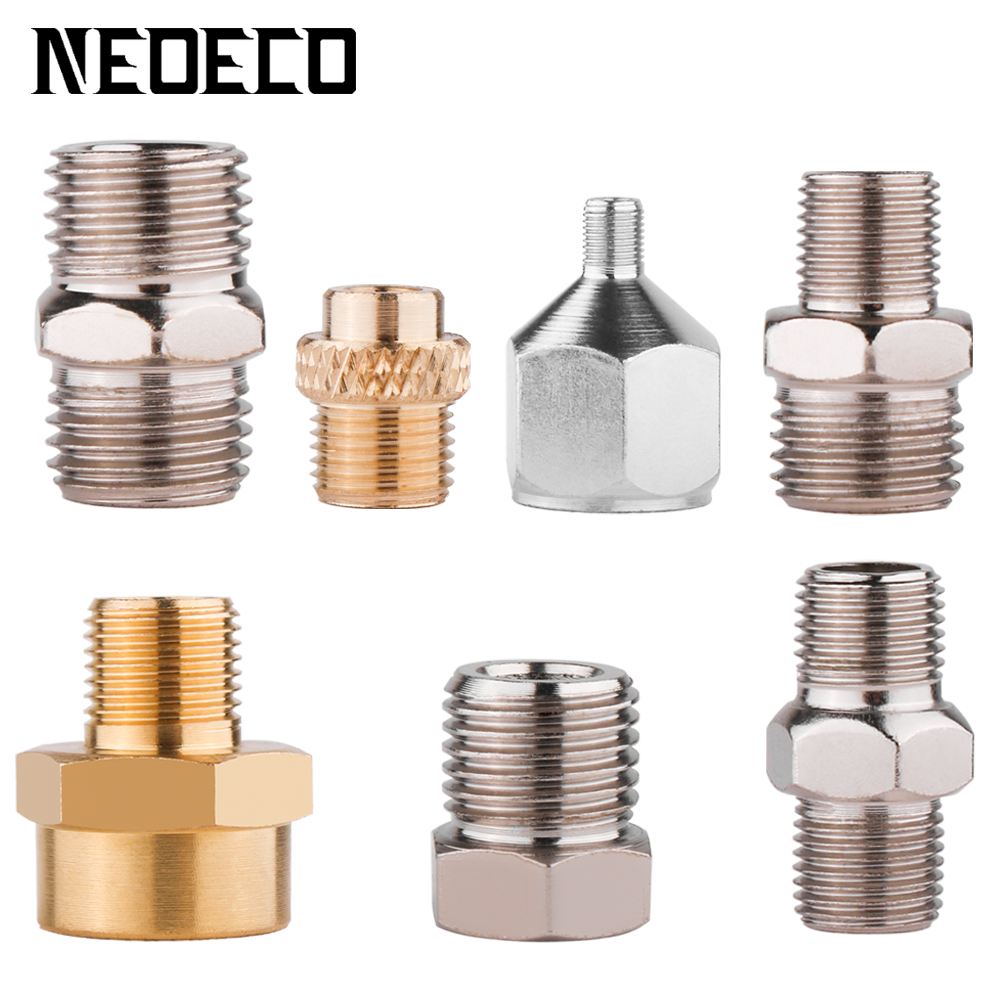 Kit adaptador de aerógrafo profesional, juego de conectores de montaje para compresor, manguera de aerógrafo, enchufe convertido, 1/8 ", 1/4", BSP, macho y hembra, 7 Uds.