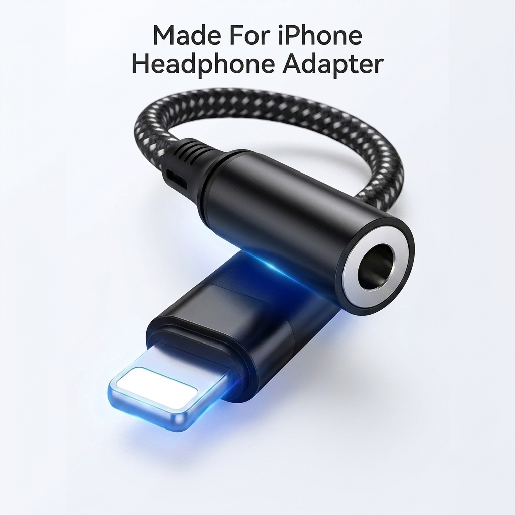 iPhone Hoofdtelefoonadapter Oortelefoon Headset Audio Aux Jack Adapter voor iPhone 14 13 12 11 Pro Max Plus Mini XR XS 8 iPad iPod