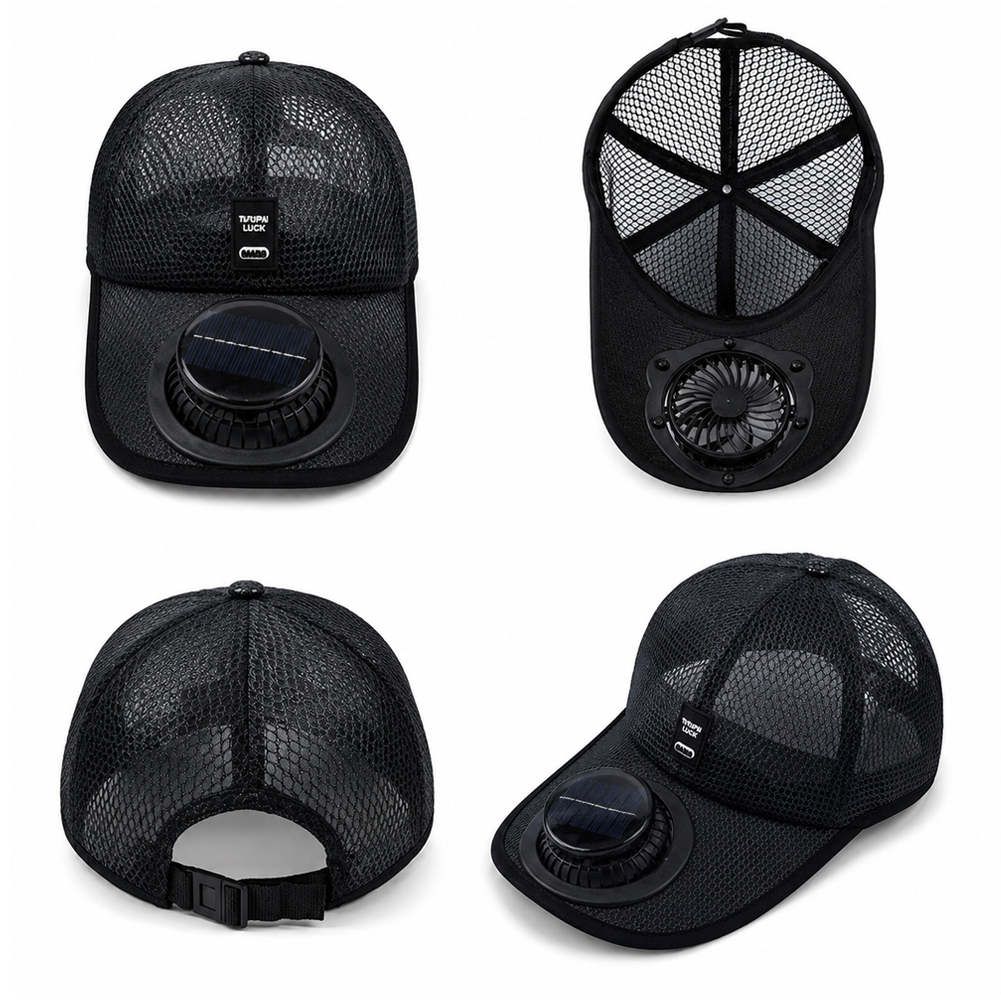 Topi Matahari Bernapas dengan Kipas Tenaga Surya, Topi Bisbol Pelindung Matahari dengan Kipas Tenaga Surya, Kipas Pengisian Daya USB, Topi Matahari Luar Ruangan, Topi Pelindung Sinar Matahari