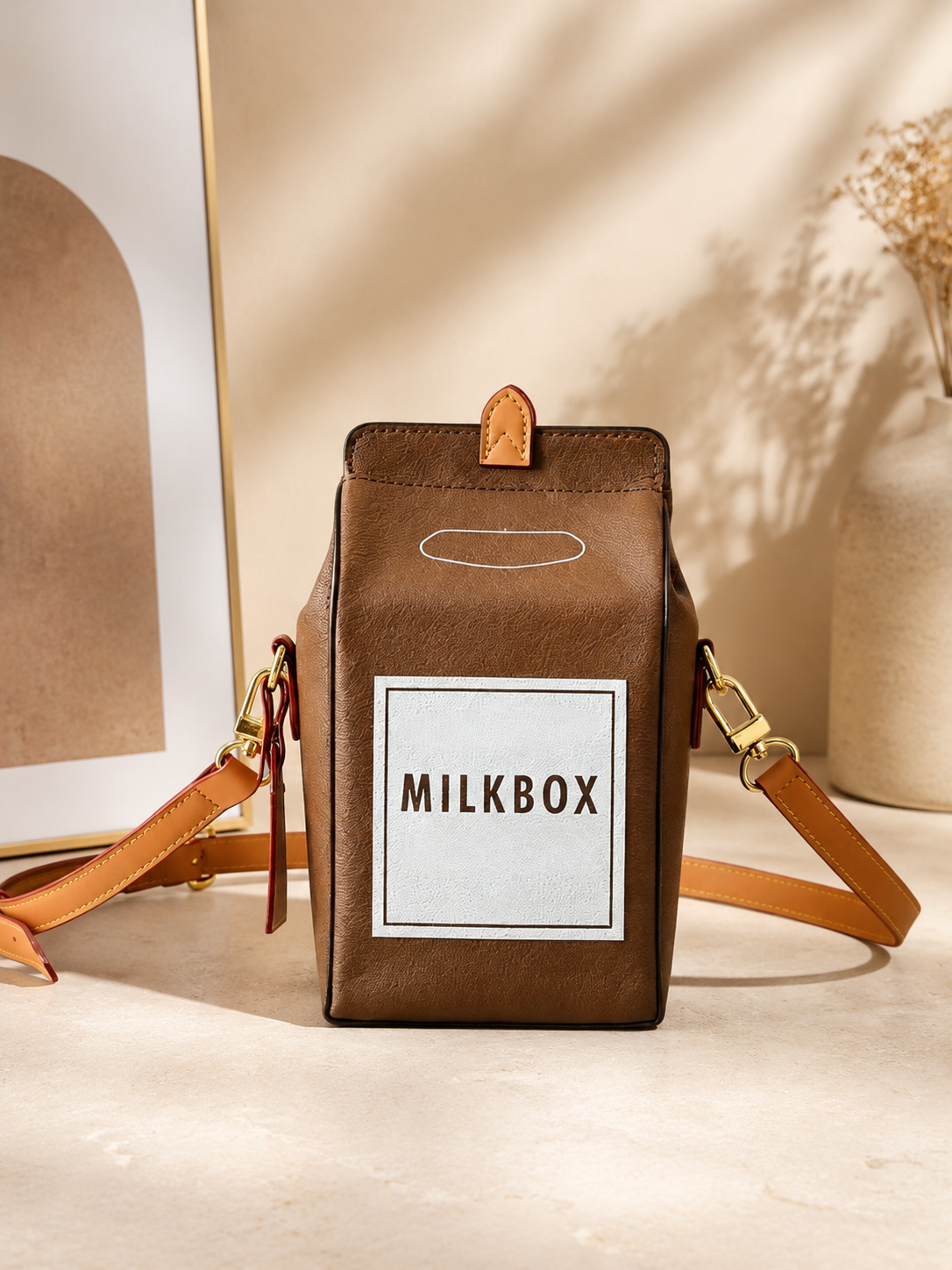 Sac à main de luxe pour femme, nouvelle collection de créateurs, 12x22x10cm, sac bandoulière en forme de boîte de lait, sans boîte