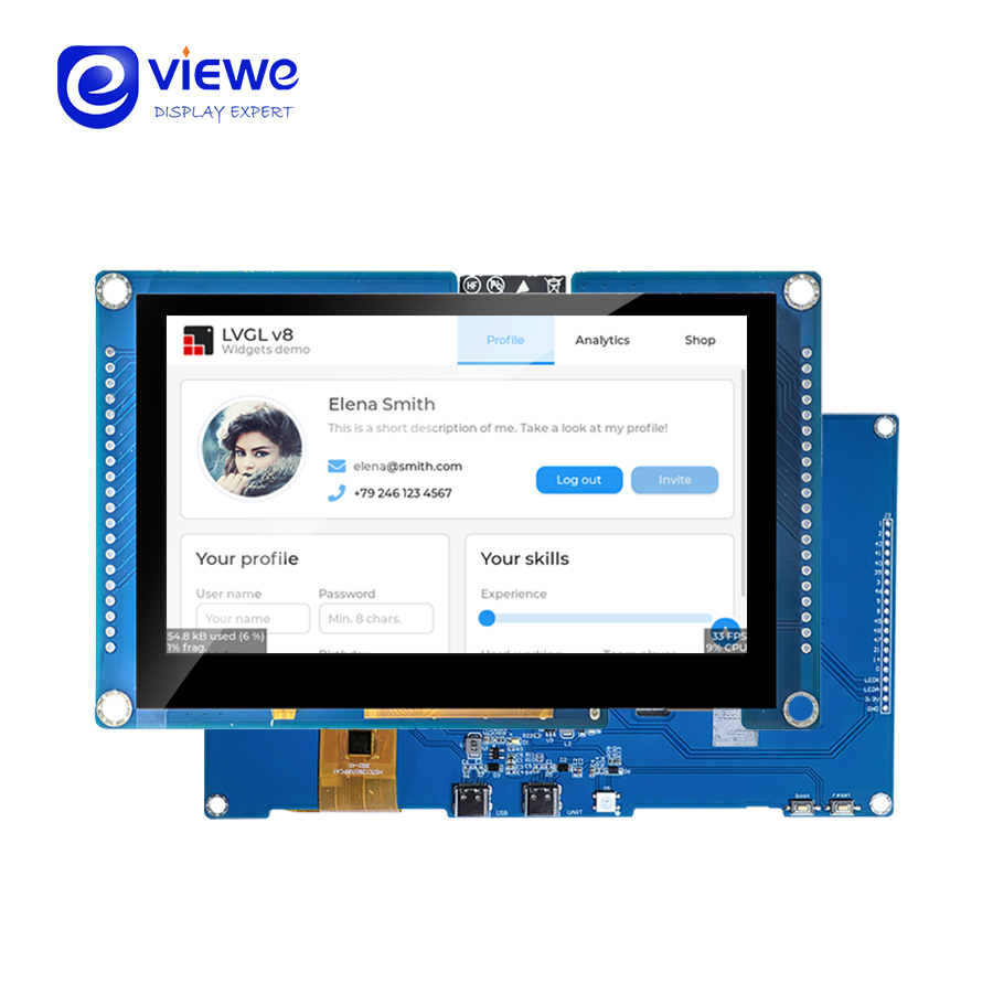 4,3 pulgadas 800*480 ESP32 LVGL WIFI y Bluetooth pantalla gráfica LCD TFT placa de desarrollo de módulo de pantalla inteligente con tacto