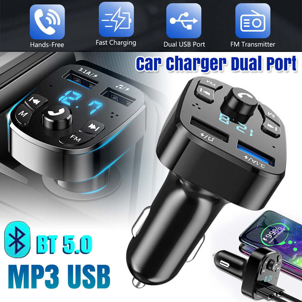 Bezprzewodowy nadajnik Bluetooth FM samochodowy odtwarzacz MP3 Adapter ładowarki samochodowej USB Wielkiej Brytanii