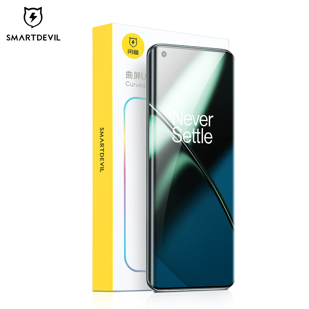 SmartDevil 1/2 pièces protecteur d'écran UV à colle complète pour Oneplus 12 11 Film quantique à couverture complète pour OnePlus Ace3 2 anti-empreintes digitales