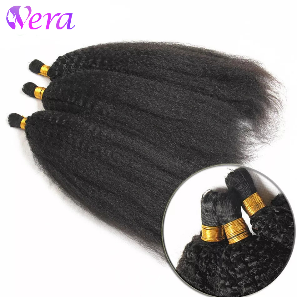 Kinky Straight Hair para Trançar, 100% Cabelo Humano Real, Sem Pacotes de Trama, Bulk Braning, Extensões de Cabelo, Cor Natural, 100G, 150G