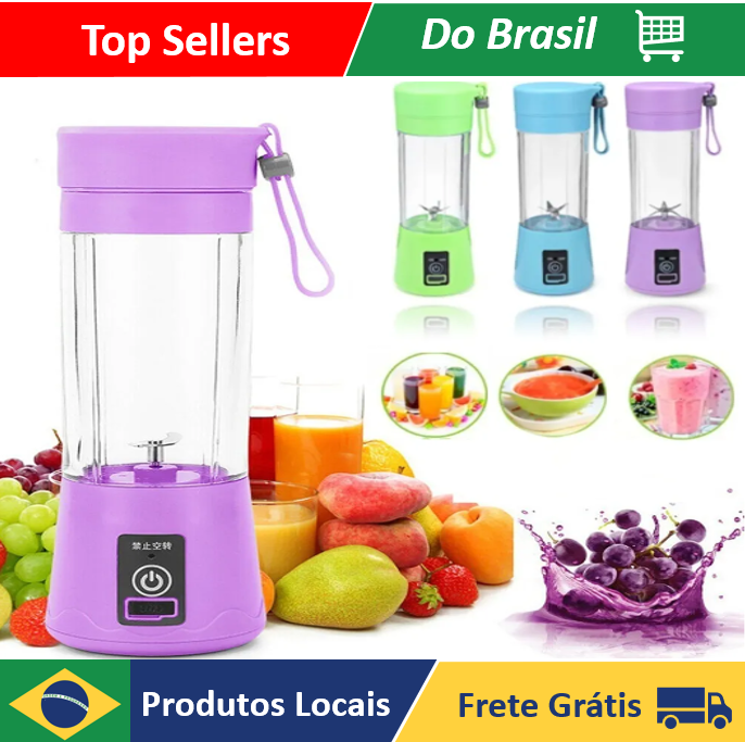Mini Liquidificador 6 Lâminas Usb Portátil Recarregável Shake Take Juice Cup