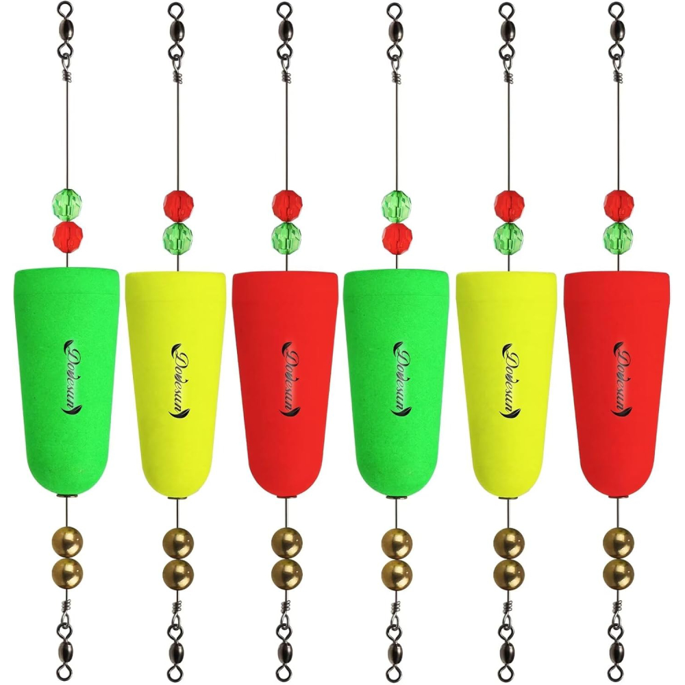 Dovesun Fishing Bobbers Popping Cork Gewogen Visdobbers Viskurken Popping Kurken voor Zoutwater Zoetwater 3 Vormen 3 stks/