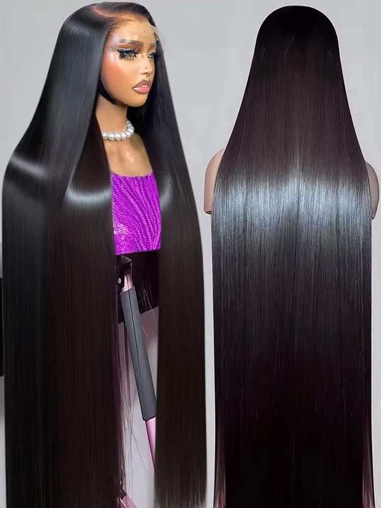 300% Density 36 Inch Bone Straight Vietnamese Human Hair Wig For Women 13x4 Hd Transparent Lace Frontal Wig Remy Hair Preplucked