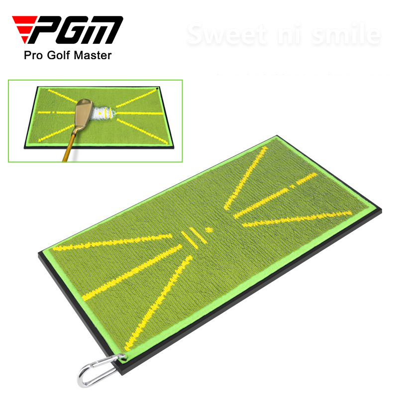 PGM DJD038 Golf Strike Mat, pista de exhibición de cuentas, entrenamiento para principiantes, almohadilla de detección de rastro, ejercitador de columpio