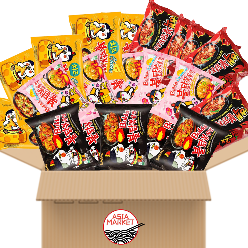 ASIAMARKET 15-20 Paquetes Ramen Experiencia Gourmet de Comida Asiática Instantánea, Aventura Asiática en un Solo Pack: Sabores Exóticos de Fideos Instantáneos, Nissin Demae,Samyang Ramen Hot Chicken Buldak, Nongshim Neoguri.JAPON, KOREA, CHINA, FILIPINA
