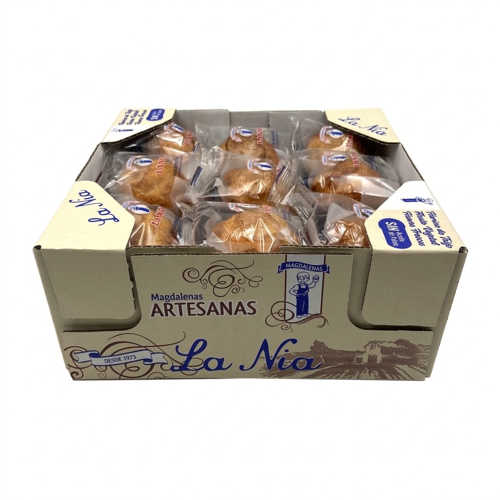 Magdalenas “Artesanas” pepito Caja de  18 unidades de nuestras Magdalenas Artesanas envasadas individualmente.